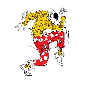 Dynamic Urban Dance vector Illustration Stock Illustration