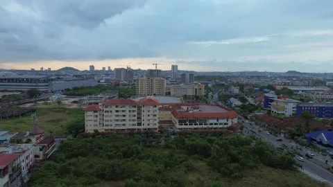 Dynamic urban expansion from an elevated perspective showcasing city infras.. Stock Footage 339036801