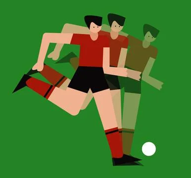 Dynamic vector illustration of a soccer player Stock Illustration
