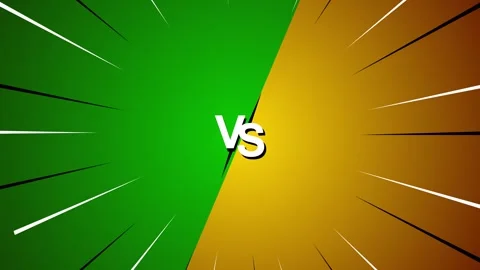 Dynamic Versus Battle Screen with Speed Lines Stock-Footage 318350569