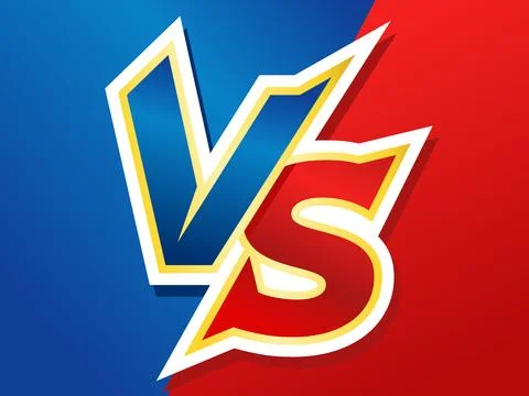 Dynamic Versus Logo with a Striking Lightning Bolt Design for a Competitive.. Stock Illustration