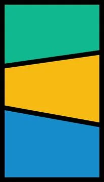 Dynamic vertical comic panel layout featuring bold, colorful sections divid.. Stock Illustration