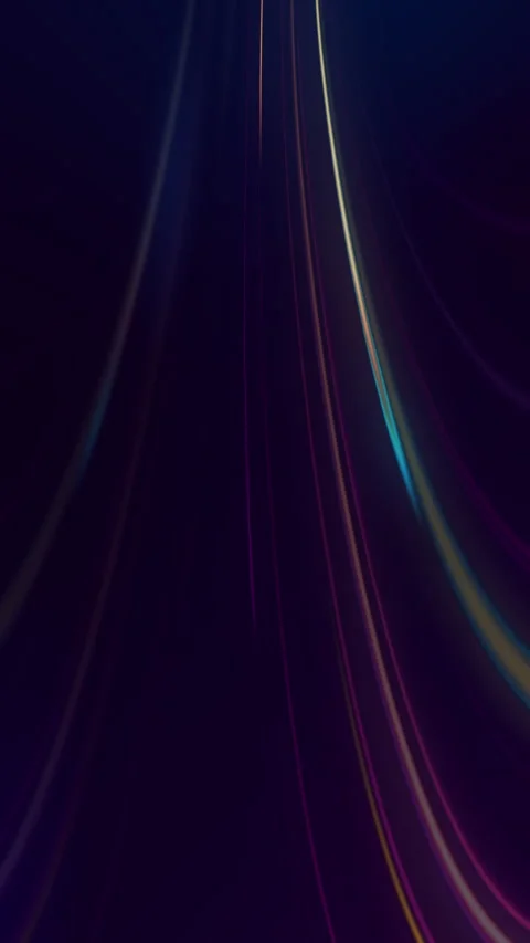 Dynamic Vertical Light Streaks Moving Through a Dark Tunnel Loop. Stock-Footage 318565524