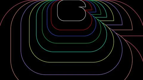 Dynamic Vibrant Rainbow Lines Forming Abstract Geometric Pattern for Footba.. Stock Illustration