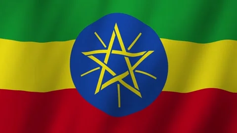 Dynamic Video Capturing Ethiopia Flag in the Wind Stock Footage 274434210