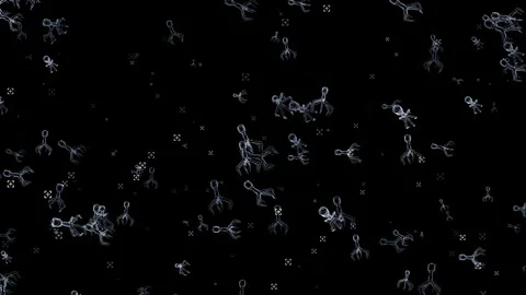 Dynamic video materials on bacteria, viruses, biomedicine, and medicine Stock Footage 342464117