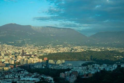 Dynamic views of Tirana's modernizing, dense urban sprawl Stock Photos