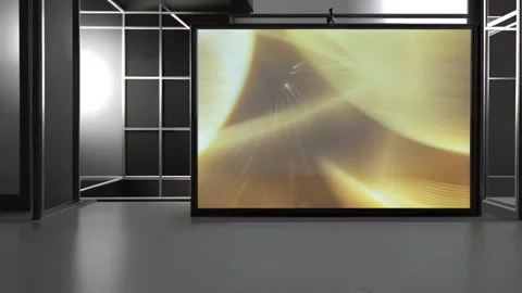 Dynamic Virtual News Studio Green Screen... | Stock Video | Pond5