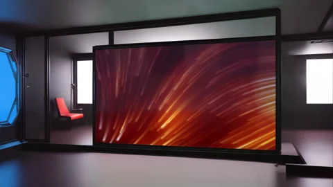 Dynamic Virtual TV Studio Background Loo... | Stock Video | Pond5