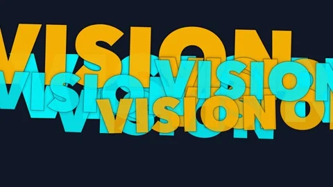 Dynamic Vision: Abstract Blue and Orange Typography Video stock 325538664