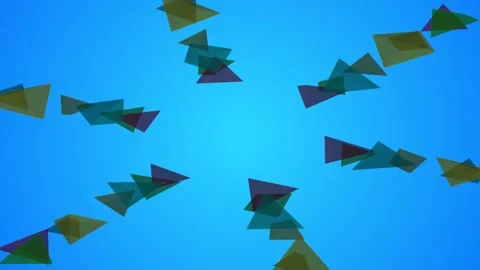 A dynamic visual effect showing colorful geometric triangles 스톡 동영상 338387972