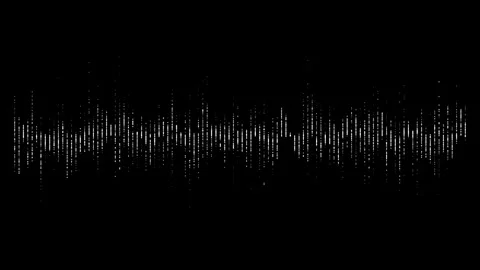 Dynamic Visual Sound Waveforms in Black and White Digital Aesthetic Stock Footage 341374317
