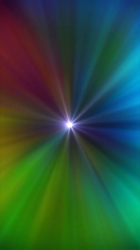 Dynamic visual of vibrant colors swirling outward from a light source Video stock 314219946