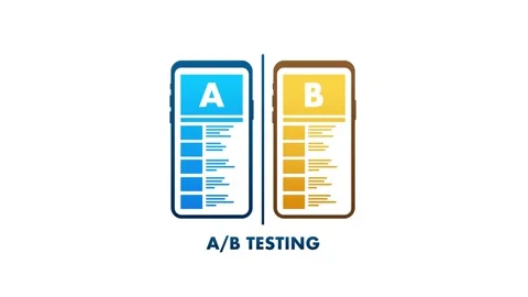 Dynamic Visualization of AB Testing Process with Color Transition Stock Footage 312481916