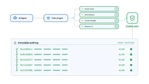 Dynamic Visualization of AI Governance Framework with Policy Gate and Immutable Stock Footage 339302952