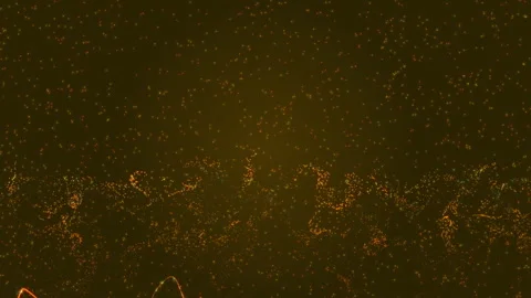 Dynamic visualization of golden network formed by glowing particles. Perfect for Stock Footage 294300047