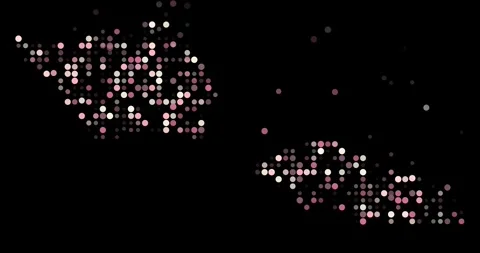 Dynamic Visualization of Samoa Map Made from Falling Orbs Stock Footage 321064635