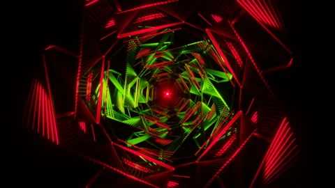 Dynamic VJ Loop with abstract neon hues pulsating. Stock Footage 268846834