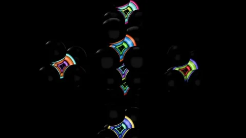 Dynamic VJ loop for electrifying party experiences with colorful patterns Stock Footage 293774608
