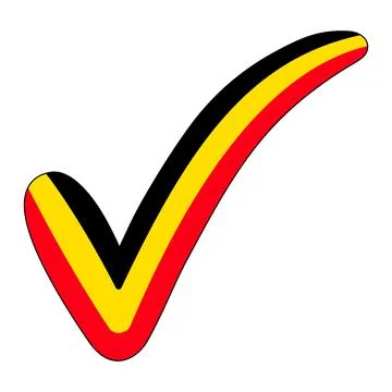 Dynamic voting election Belgium check mark flag symbolizing approval valida.. イラスト素材
