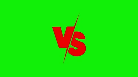 Dynamic VS Clash Animation with Fight Intro on Green Background Stock Footage 316598387