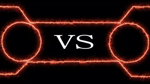 Dynamic vs screen with fiery glowing border. Vídeos de archivo 331897500