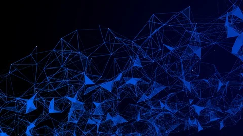 Dynamic wallpaper polygons, lines and dots in organic motion Stock Footage 113109225