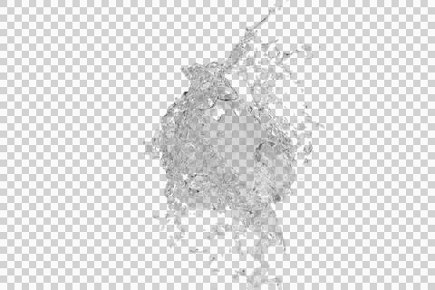 Dynamic water splash crown on a reflective surface Stock Photos
