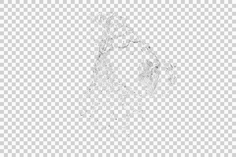 Dynamic water splash isolated. This high image captured with freeze-motion Stock Photos
