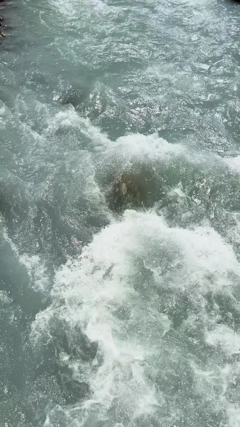 Dynamic Water Waves Are Creating Stunning and Natural Patterns Along the Stock Footage 304780811