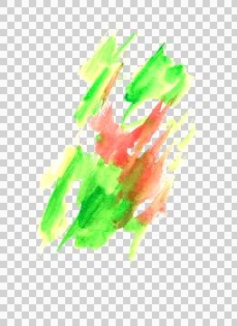 A dynamic watercolor artwork featuring bold, trokes of bright green and red Illustrazione stock