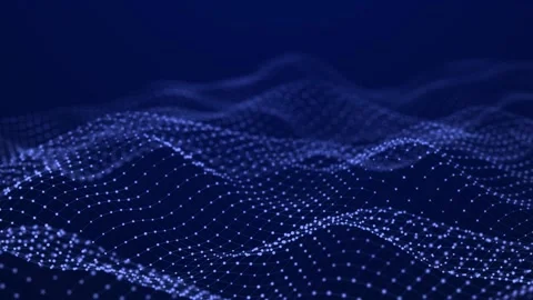 Dynamic wave. Abstract motion background of colored dots. Seamless loop. 4k Stock-Footage 167805445