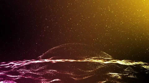 Dynamic wave and particle animation background with abstract fluid motion a.. Видео 319770220