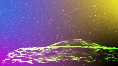 Dynamic wave and particle motion background animation with abstract visual .. Видео 319767475
