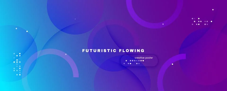 Dynamic Wave Background. Modern Digital Elements. Futuristic Template. Curve Stock Illustration