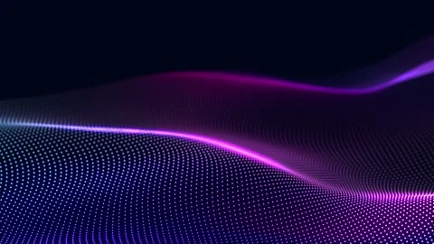 Dynamic wave of color particles. Digital technology background. Stock Footage 155090367