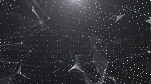 Dynamic Wave Digital Plexus Network Motion Background Stock Footage 314451781