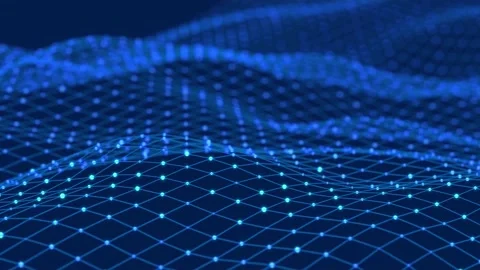 Dynamic wave. Digital technology background. Seamless loop. 4k Stock Footage 154795141