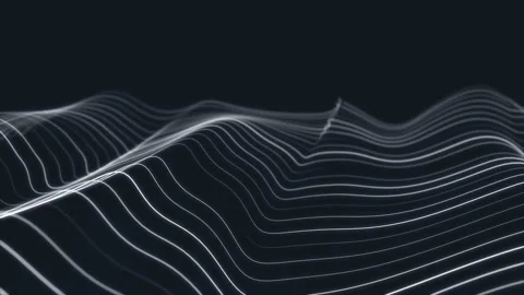 Dynamic wave. Digital technology background. Big data visualization. Stock Footage 155577454