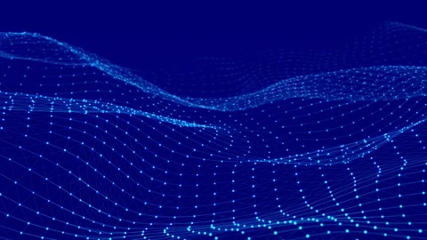Dynamic wave. Digital technology background. Big data visualization. Stock Footage 155705987
