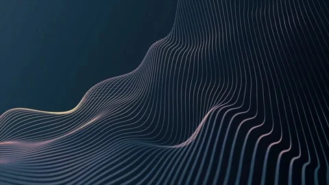 Dynamic Wave, Flowing Particle Grid, Technology Network Background Stock Footage 340016431