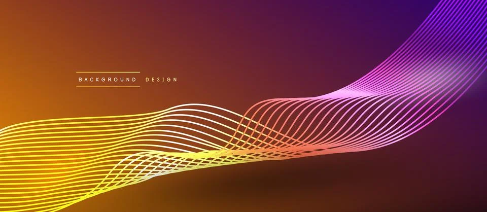 Dynamic wave geometric design. Vector Illustration For Wallpaper, Banner Stock Illustration
