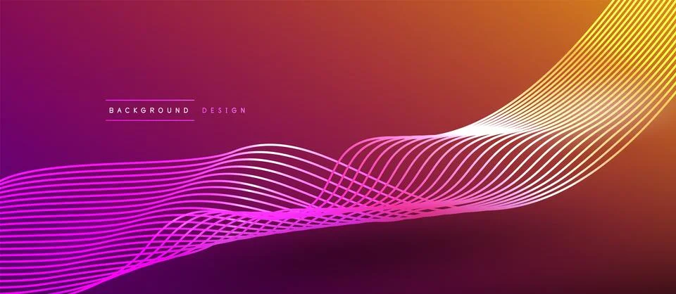 Dynamic wave geometric design. Vector Illustration For Wallpaper, Banner Stock Illustration