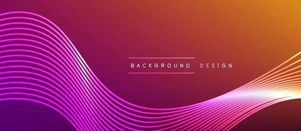 Dynamic wave geometric design. Vector Illustration For Wallpaper, Banner Stock Illustration