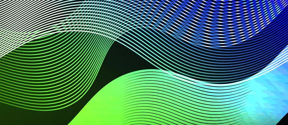 Dynamic wave geometric design. Vector Illustration For Wallpaper, Banner Stock Illustration