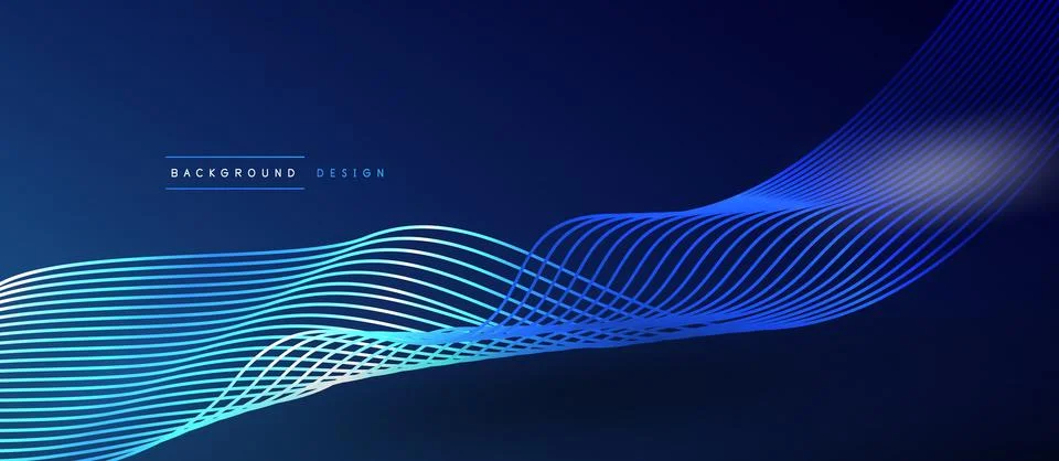 Dynamic wave geometric design. Vector Illustration For Wallpaper, Banner Stock Illustration