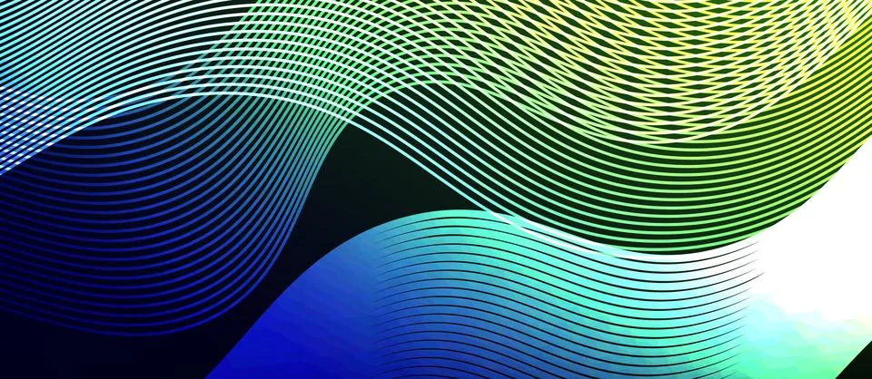 Dynamic wave geometric design. Vector Illustration For Wallpaper, Banner Illustrazione stock