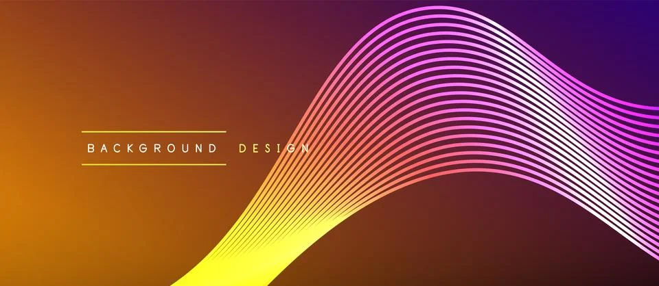 Dynamic wave geometric design. Vector Illustration For Wallpaper, Banner Stock Illustration