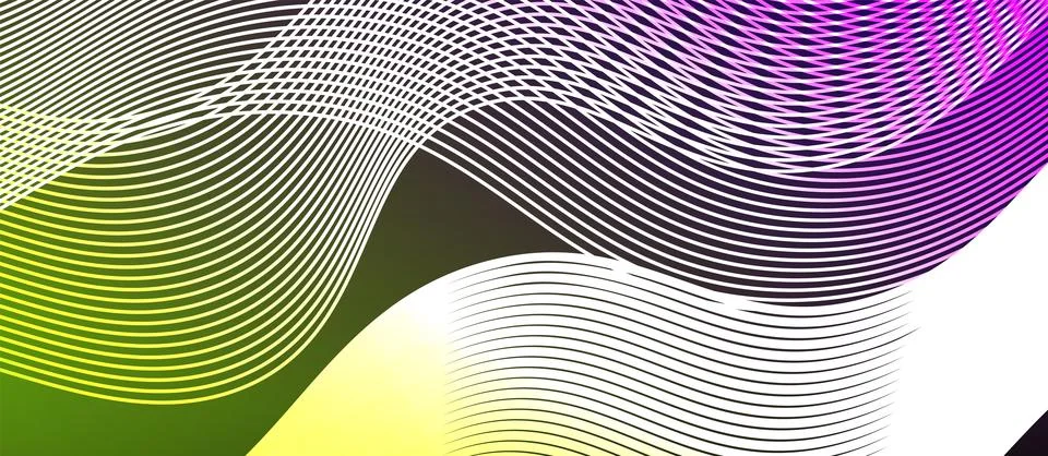 Dynamic wave geometric design. Vector Illustration For Wallpaper, Banner Stock Illustration