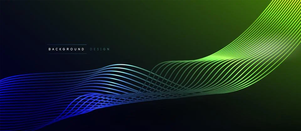 Dynamic wave geometric design. Vector Illustration For Wallpaper, Banner Stock Illustration